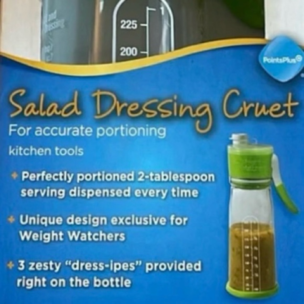 Salad Dressing Cruet Weight Watchers BPA FREE Be Green NWOT No box